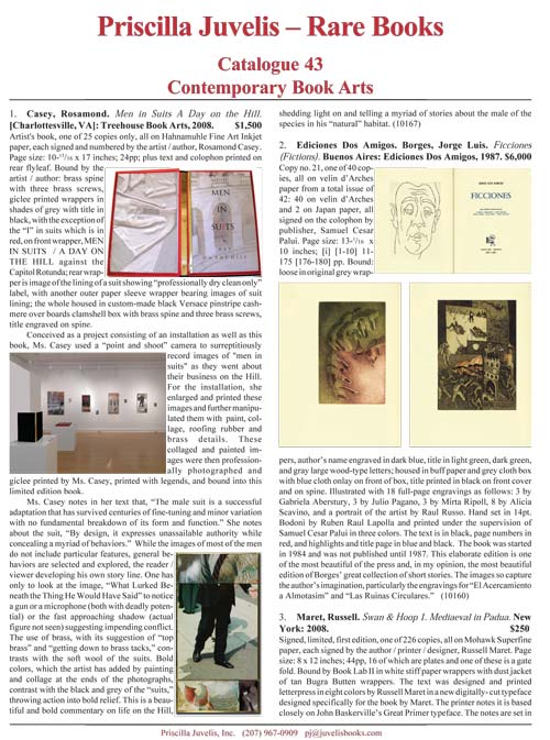 Catalogue 43 - Contemporary Book Arts