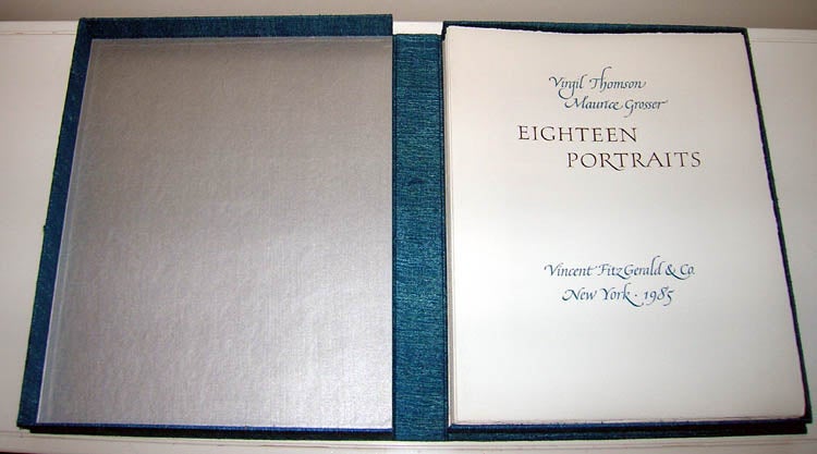 Eighteen Portraits. Original lithographs by Maurice Grosser. FitzGerald, Vincent. Thomson Co.,...