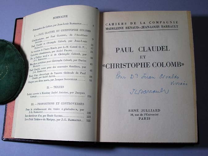 Cahiers de la compagnie Madeleine Renaud--Jean-Louis Barrault. Vol. I, nos. 1-2, 5. Jean-Louis...