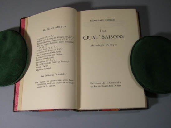 Item #2473 Les Quat' Saisons. Astrologie poetique. Leon-Paul Fargue