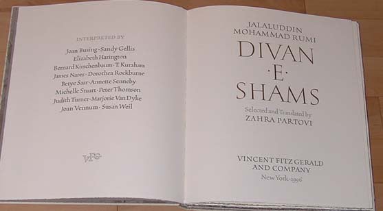 Divan e Shams. FitzGerald, Vincent. Rumi Co., Jalaluddin Mohammad