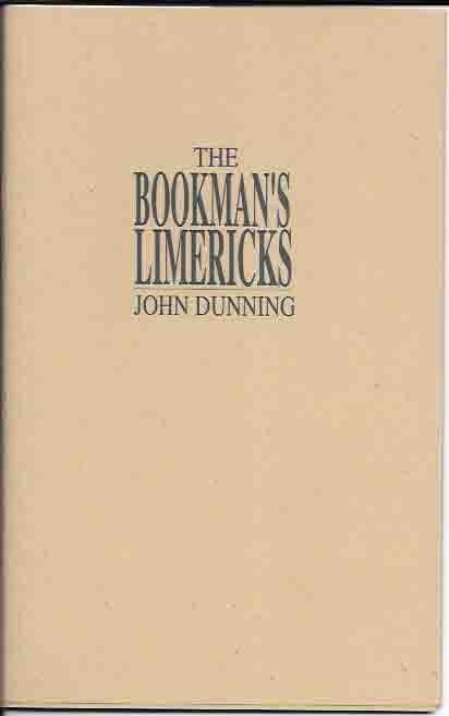 Item #9284 The Bookman's Limericks. John Dunning